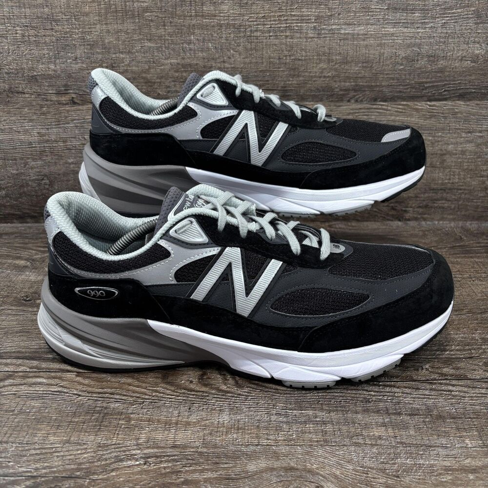 New Balance 990v6 Shoes Men's 13 EE Black Suede Mesh Running Made In USA M990BK6